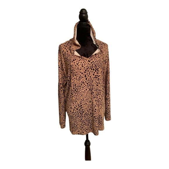 👖Texas True Threads Brooke 🐾 Leopard Hoodie, Pre-Owned, Sz XL 👢 - Picture 4 of 14